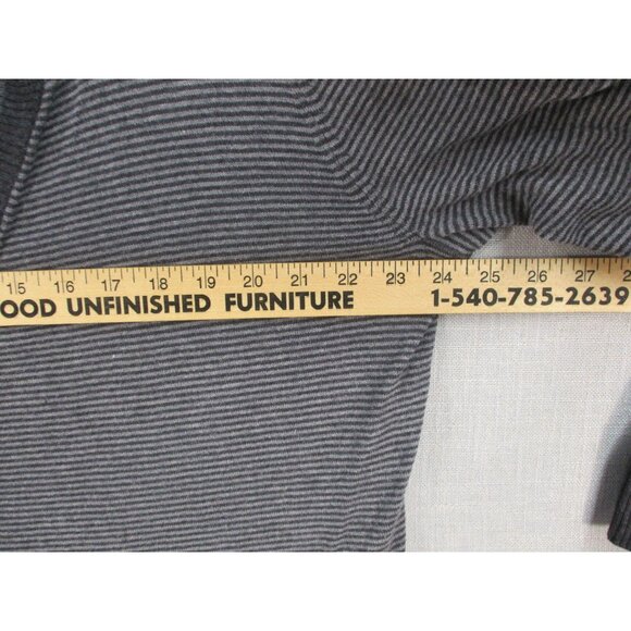 Lane Bryant Womens Cardigan 22/24 Gray Striped 100% Cotton V-Neck Button-Down - Picture 4 of 7